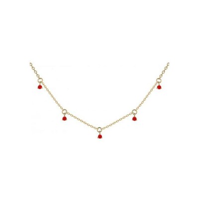 Collier en plaqué or et oxydes de zirconium
