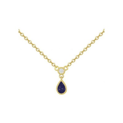 Collier en plaqué or et oxyde de zirconium