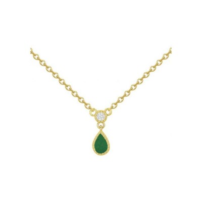 Collier en plaqué or et oxyde de zirconium