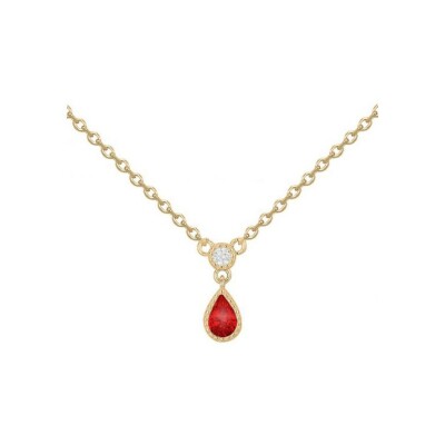 Collier en plaqué or et oxyde de zirconium