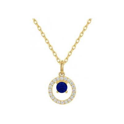 Collier en plaqué or et oxyde de zirconium
