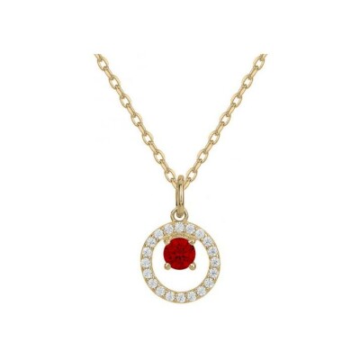 Collier en plaqué or et oxyde de zirconium