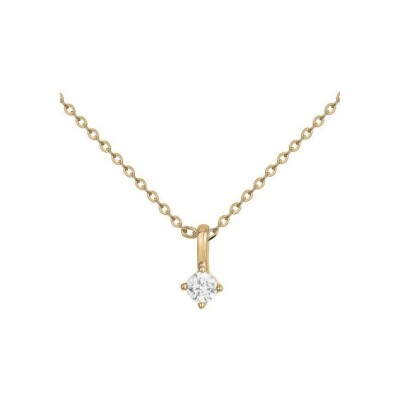 Collier en plaqué or et oxyde de zirconium