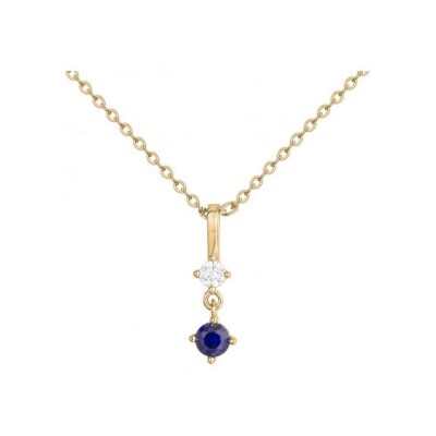 Collier en plaqué or et oxyde de zirconium