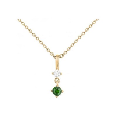 Collier en plaqué or et oxyde de zirconium
