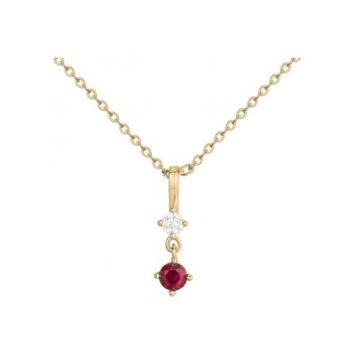 Collier en plaqué or et oxyde de zirconium