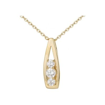 Collier en plaqué or et oxydes de zirconium