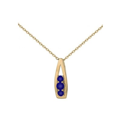 Collier en plaqué or et oxydes de zirconium