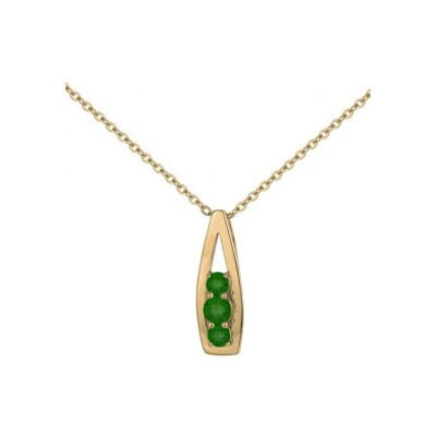 Collier en plaqué or et oxydes de zirconium