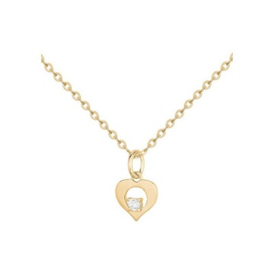 Collier en plaqué or et oxyde de zirconium