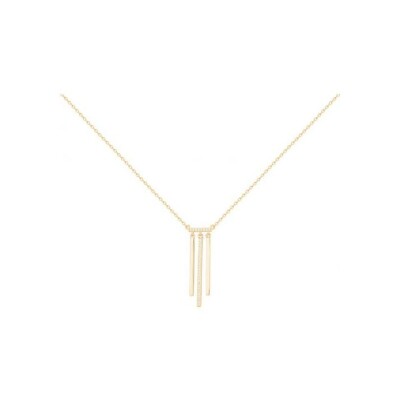 Collier en plaqué or et oxydes de zirconium