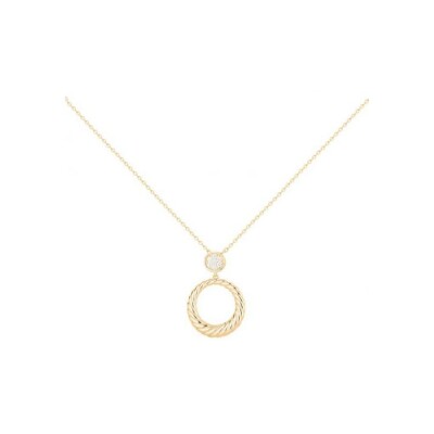 Collier en plaqué or et oxydes de zirconium