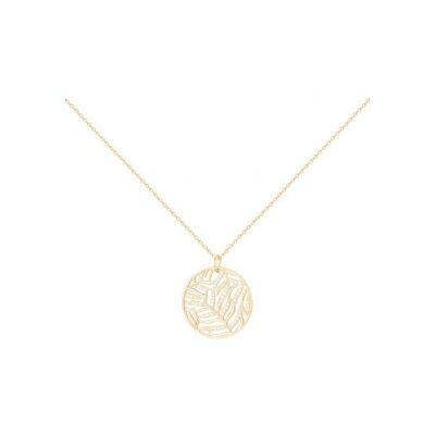 Collier en plaqué or et oxydes de zirconium