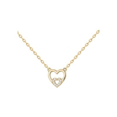 Collier en plaqué or et oxyde de zirconium