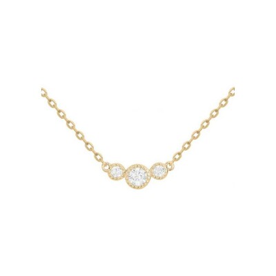 Collier en plaqué or et oxyde de zirconium