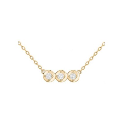 Collier en plaqué or et oxyde de zirconium