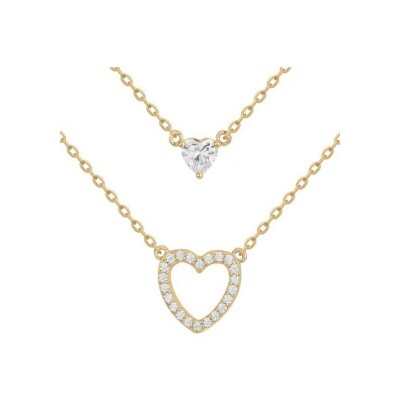 Collier en plaqué or et oxyde de zirconium