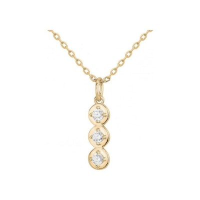 Collier en plaqué or et oxyde de zirconium