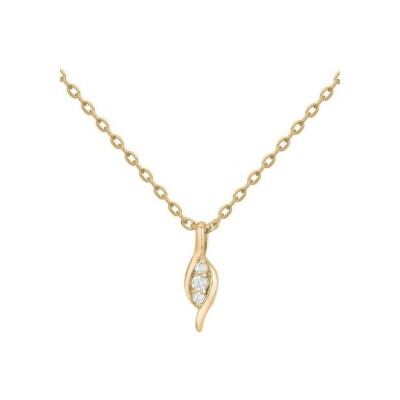 Collier en plaqué or et oxyde de zirconium