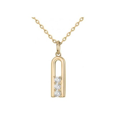 Collier en plaqué or et oxyde de zirconium