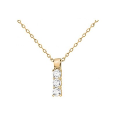 Collier en plaqué or et oxyde de zirconium