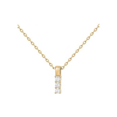 Collier en plaqué or et oxyde de zirconium