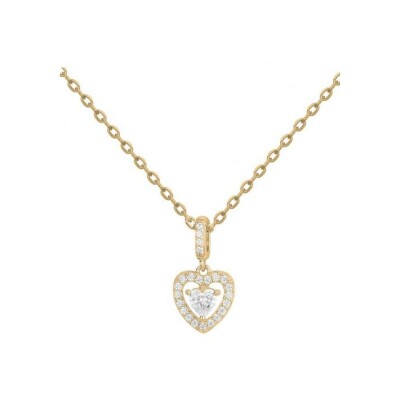 Collier en plaqué or et oxyde de zirconium