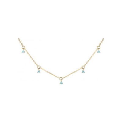 Collier en plaqué or et oxyde de zirconium