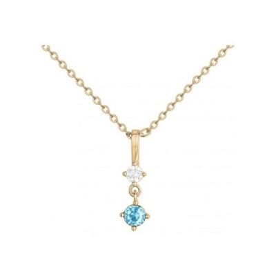 Collier en plaqué or et oxyde de zirconium