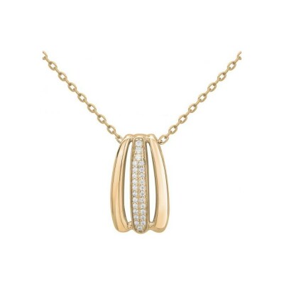 Collier en plaqué or et oxyde de zirconium