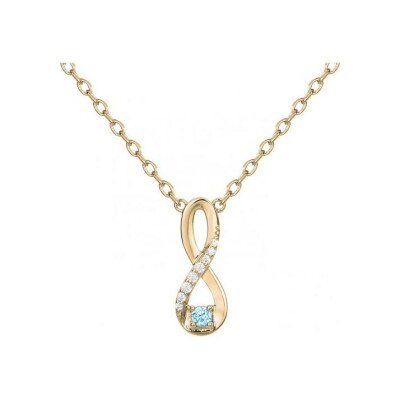 Collier en plaqué or et oxyde de zirconium