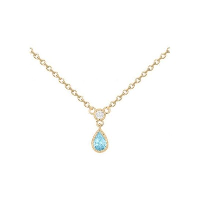 Collier en plaqué or et oxyde de zirconium