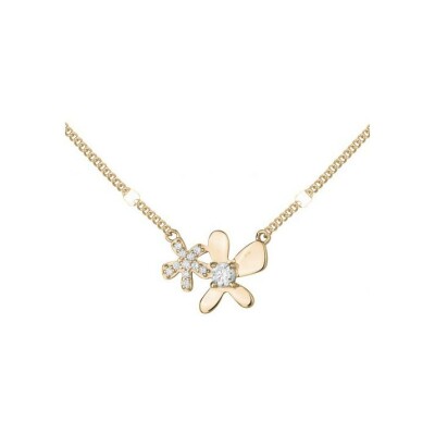 Collier en plaqué or et oxyde de zirconium