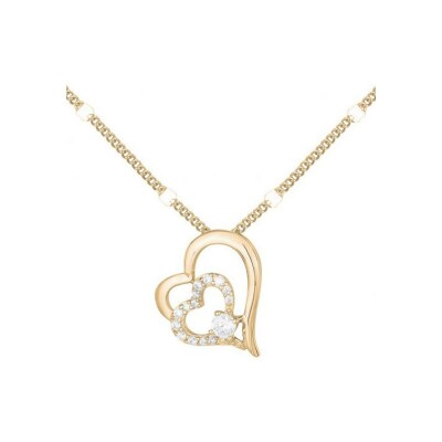 Collier en plaqué or et oxyde de zirconium