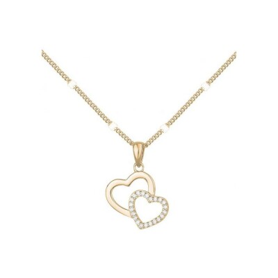 Collier en plaqué or et oxyde de zirconium