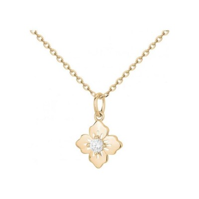 Collier en plaqué or et oxyde de zirconium