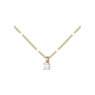 Collier en plaqué or et oxyde de zirconium