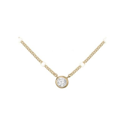 Collier en plaqué or et oxyde de zirconium