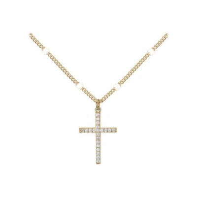 Collier en plaqué or et oxyde de zirconium