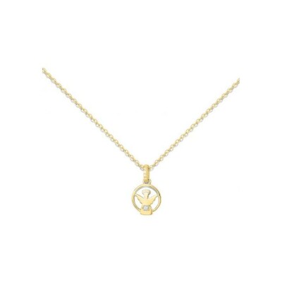 Collier en plaqué or et oxyde de zirconium - 40+5cm
