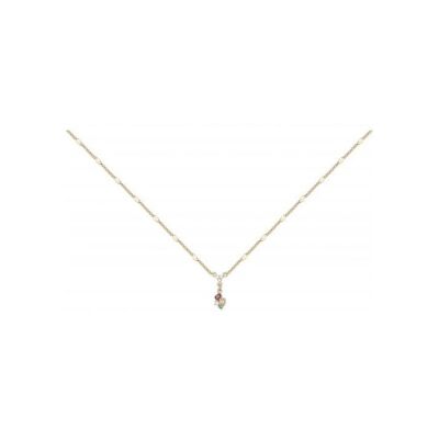 Collier en plaqué or et oxyde de zirconium - 42+3cm