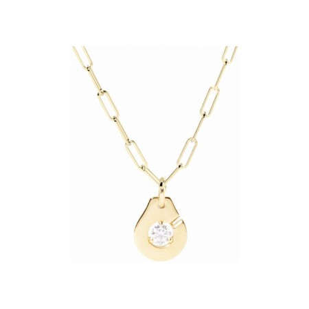 Pendentif dinh van Menottes R10 en or jaune et diamant