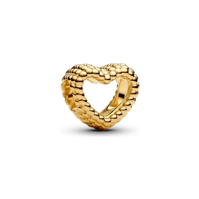 Charm Pandora Cœur Ouvert Perlé en métal doré
