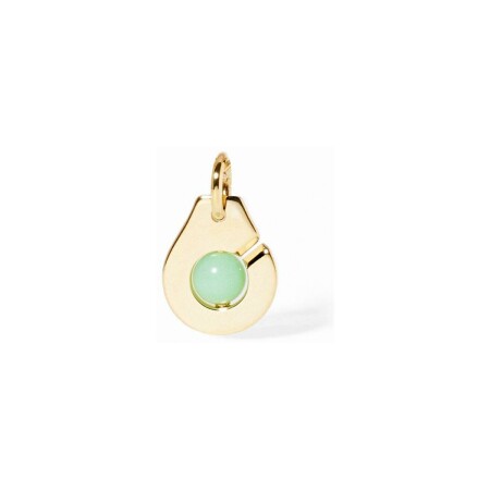 Pendentif dinh van Menottes R10 en or jaune et chrysoprase