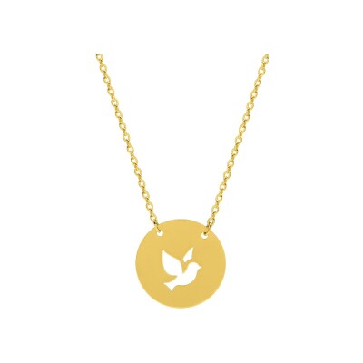 Collier motif hirondelle en or jaune