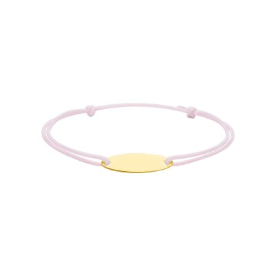 Bracelet corde à graver avec motif en or jaune