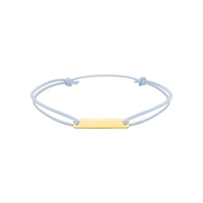 Bracelet corde à graver avec motif en or jaune