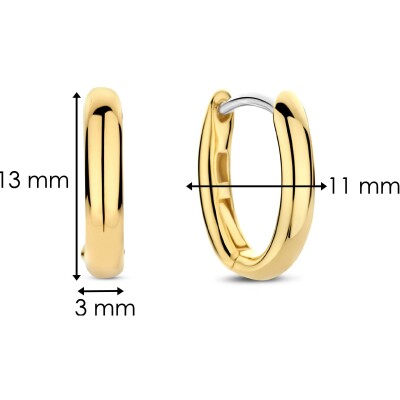 Boucles d'oreilles Ti Sento en argent doré