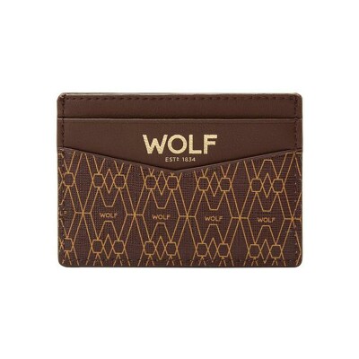 Porte-carte Wolf 1834 Signature Cardholder marron