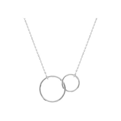 Collier fantaisie en or blanc